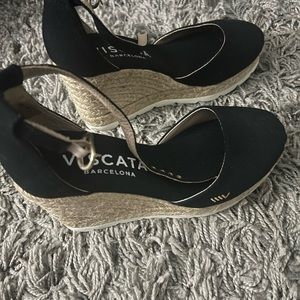 Viscata canvas wedges with ankle strap. Size 36 worn once.